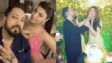 Mika Singh Throws A Grand B'day Party For His 'Vohti', Akanksha, She Dons A Mint Sequinned Outfit