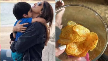 Shilpa Shetty Kundra's 10-Year-Old Son, Viaan Pampers Her By Cooking Homemade Chips For Her