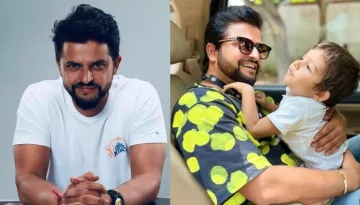 Former Cricketer, Suresh Raina Shares A Glimpse Of His Son, Rio Raina Trying His Little Strokes