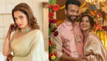 Ankita Lokhande Celebrates 'Gauri Poojan' With Hubby, Vicky Jain In Their Lavish Home, Twin In Pink