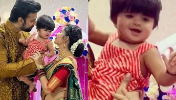 Charu Asopa Dons 'Nauvari' Saree For Ganpati Visarjan, Daughter, Ziana Stuns In A 'Leheriya' Lehenga