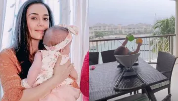 Preity Zinta's Twins, Jai And Gia Enjoy First Rain Together, Their Cutesy Rain Dance Is Unmissable