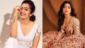 Rashmika Mandanna Exudes Total 'Desi' Vibe In An Ivory-Coloured Silk Lehenga Set Worth Rs. 40.5K