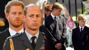 Prince William And Prince Harry Walk Behind Queen's Coffin Just Like They Had During Diana's Funeral