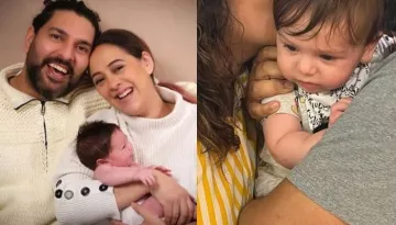 Yuvraj Singh And Hazel Keech's Baby Tries To Dodge His 'Mami-Mamu's Kisses, Looks Adorable