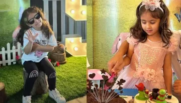 Inaaya Naumi Kemmu Dons A Princess Frock For Butterfly-Themed B'Day Bash, Cuts A Heart-Shaped Cake