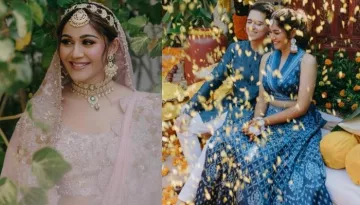 Anamika Khanna Bride Wore Blush Pink Lehenga At D-Day, Stuns In Blue Anita Dongre Outfit At 'Haldi'