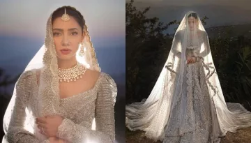 Mahira Khan Looked Divine In A Custom-Made Faraz Manan Lehenga, Added A Dramatic Veil On Her Wedding