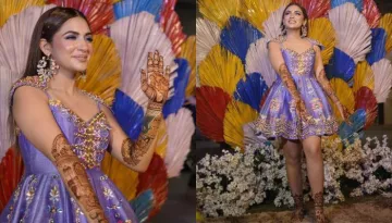 Bride Ditched Traditional Outfits And Donned A 3D Embellished Mini Dress At Her 'Mehendi' Ceremony
