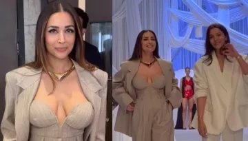 Malaika Arora Flaunts Her Cleavage And Looks Bold In A Grey-Hued Suit As She Walks The Ramp