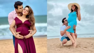 Sugandha Mishra's Husband, Sanket Plants A Kiss On Her Baby Bump, Mom-To-Be Stuns In A Midi Dress