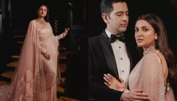 Parineeti Chopra's Reception Pictures Go Viral, She Stuns In A Crystal Embellished Sequin Saree