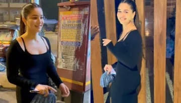 Sara Tendulkar Looks Gorgeous In A Black Fitted Gown As She Parties In Mumbai