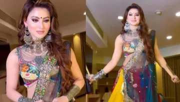 Urvashi Rautela Dons A Multi-Coloured 'Chaniya Choli Ghagra' Worth Rs. 5 Lakhs With Silver Jewellery