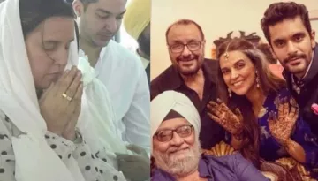 Neha Dhupia Looks Heartbroken At Her Father-In-Law, Bishan Singh Bedi's Funeral