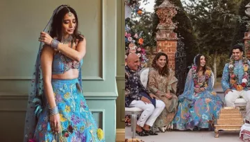 Bride's Father Designed Her Wedding Ensemble, Fufilled Her Childhood Wish Of Donning A Denim Lehenga