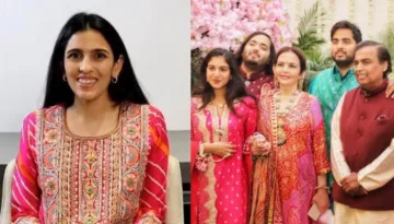 Shloka Mehta's First-Ever Glimpse After Anant Ambani's Engagement, Looks Pretty In A 'Bandhani' Suit