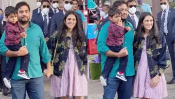 Akash Ambani And Shloka Arrive Hand-In-Hand With Prithvi For His Winter Wonderland-Themed B'day Bash