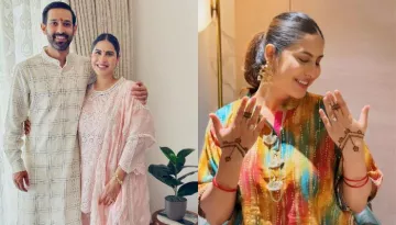 Mom-To-Be, Sheetal Thakur Flaunts Her Minimal 'Mehendi' On Karwa Chauth, Looks Pretty In 'Sharara'