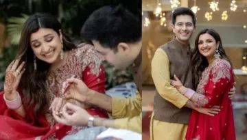 Parineeti Chopra Wore A Kalpa Silk 'Zardosi Anarkali' Set Worth Rs. 1.56 Lakhs At 1st Karwa Chauth