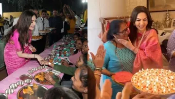 Nita Ambani Serves Food To 3000+ Poor Kids On 60th B'Day, Gets A Surprise From Her Staff At Antilia