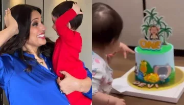 Bipasha Basu's 1-Yr-Old Baby, Devi Smashes A Jungle-Themed Cake, Gets A Huge Gift On Pre-B'Day Bash