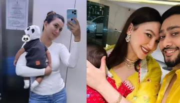 Gauahar Khan And Zaid Darbar Celebrate Their 1st Diwali With Their Son, Baby Boy Looks Cute In Red