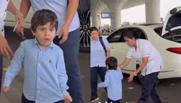 Kareena Kapoor's Jeh 'Baba' Throws Tantrums At The Airport, Refuses To Listen To Nanny In Viral Clip