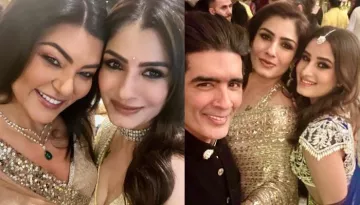 Raveena Tandon Celebrates Diwali With Sushmita Sen, Govinda And Others, Rasha Stuns In Regal Outfits