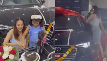 Chahatt Khanna Brings Home A Swanky Car Worth Rs. 67 Lakhs During Diwali, Cuts Cake With Daughter