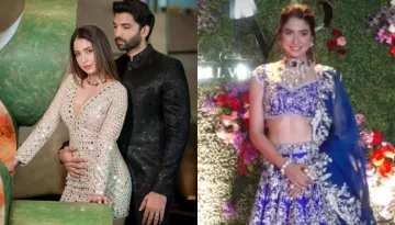 'K3G' Fame, Malvika Raaj Looks Pretty At Her Ring Ceremony, Dons A Purple 'Zari' Embroidered Lehenga