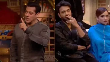 BB 17: Salman Khan Reacts To Vicky Jain-Sana Raees Holding Hands, Ankita Lokhande Acts Clueless