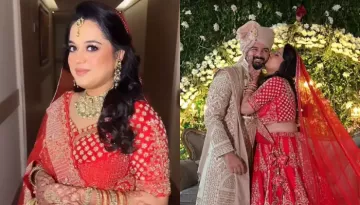 Zingy Zest AKA Sarah Hussain Ties The Knot In An Intercaste Marriage, Stuns In A Heavy Red Lehenga