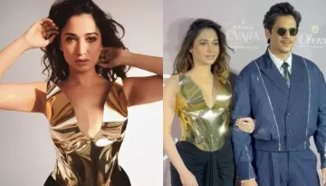 Tamannaah Bhatia Dons A Golden-Toned Breastplate As She Makes Stylish Entry With Vijay Varma