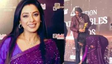 Rupali Ganguly Touches Veteran Journalist's Feet At An Event, Netizen Says, 'Ise Bolte Hain Sanskar'