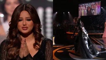 Harnaaz Sandhu Trips During Her Final Walk At Miss Universe 2022 Stage, Holds Back Her Tears [Video]