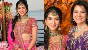 Radhika Merchant Poses With Her Mom At 'Mehendi', They Wore Custom-Made 'Buti'-Embroidered Outfits