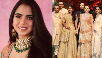 Isha Ambani's Engagement Ring And Ivory Anarkali Outfit Stole Limelight At Anant-Radhika's 'Sagai'