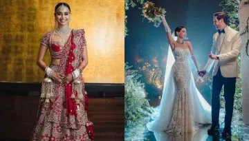 Bride Wore A 'Zardozi' Embroidered Lehenga At D-Day, Stuns In A White Gown At Christian Wedding