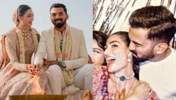 Newlywed, Athiya Shetty Dons A Red Embellised Outfit, Flaunts Her Dainty 'Mangalsutra' At After-Bash