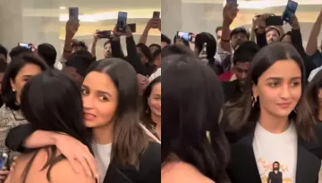 Alia Bhatt Makes Awkward Faces As Rashmika Mandanna Hugs Her At 'Animal' Premiere, Netizens React