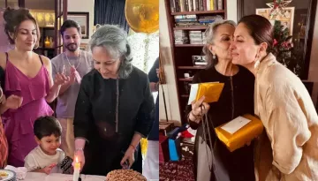 Sharmila Tagore Celebrates B'Day With Family, Gives A Sweet Peck Of Love To 'Bahu', Kareena Kapoor