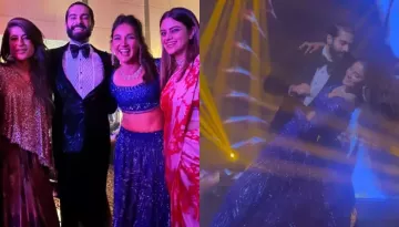 Mukti Mohan Dances With Beau, Kunal At Their Pre-Wedding Ceremony, Stuns In A Blue Sequin Lehenga