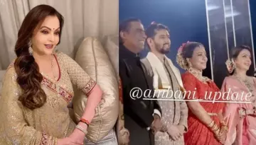 Nita Ambani-Mukesh Ambani Attend A Wedding In London, She Dons A Pink Lehenga With Diamond Jewellery