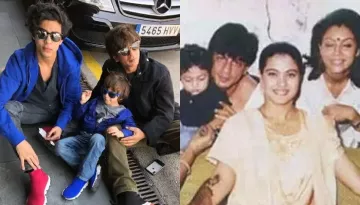 Shah Rukh Khan Posed With His Family At Kajol's 'Mehendi' Ceremony, Little Aryan's Photo Wins Hearts