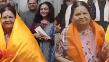 Kokilaben Ambani Visits Nathdwara Temple With Tina Ambani And Nina Kothari, Dons A Light Pink Saree