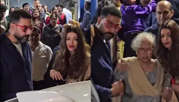 Abhishek Bachchan Dismisses Divorce Rumours As He Held His Wife, Aishwarya's Mother's Hand