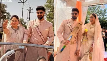 Rati Agnihotri Joins Son, Tanuj In A Vintage Car For His 'Baraat', Dances On 'Jamal Kudu' In A Saree