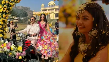 Child Actress, Swini Khara Makes Grand Entry With Groom-To-Be In A Tractor At Their 'Haldi' Ceremony