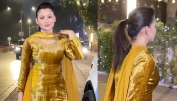 Urvashi Rautela Stuns In 'Salwar' Set, Netizens Spot Red Mark Behind Her Ear, Pen 'That Love Bite'